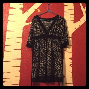 Kimono-like animal print dress